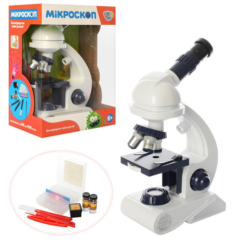 Іграшковий мікроскоп Limo Toy 26,5 см, пробірки, інструменти, підсвічування (SK 0010)