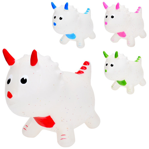 Дитячий гумовий стрибунець Динозавр, 4 кольори (MS 4151)