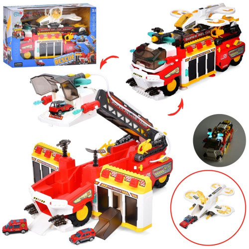 Іграшковий набір з транспортом, бризкає водою, звук, світло (YY6032F)