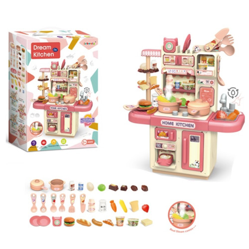 Дитяча ігрова кухня з водою, паром та світлом, 34 предмети (36T-5)