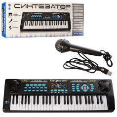 Дитячий синтезатор Limo Toy з мікрофоном, 54 клавіші, запис, МР3, 70 см (M 5499)