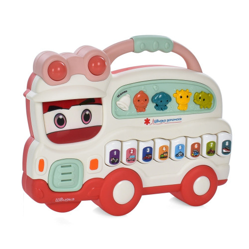Дитяче піаніно Limo Toy Швидка, музика, звук, світло, 2 кольори, 20 см (FT 0037 AB) — 24017