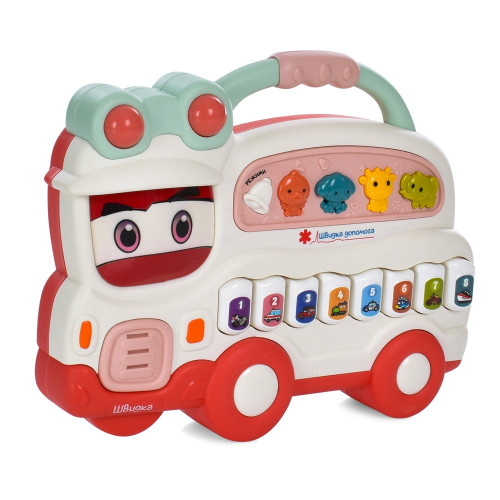 Дитяче піаніно Limo Toy Швидка, музика, звук, світло, 2 кольори, 20 см (FT 0037 AB) — 24017