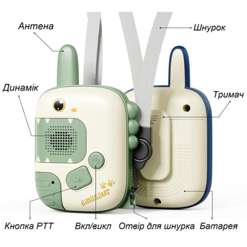 Игрушечная рация на батарейках, 2 шт, 14,5-11,5-4,5 см (77-39A) — 18625