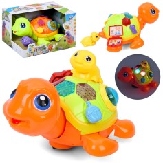 Игрушка Черепаха с музыкой, светло, ездит, подвижные детали, 2 цвета, 21 см (2088)