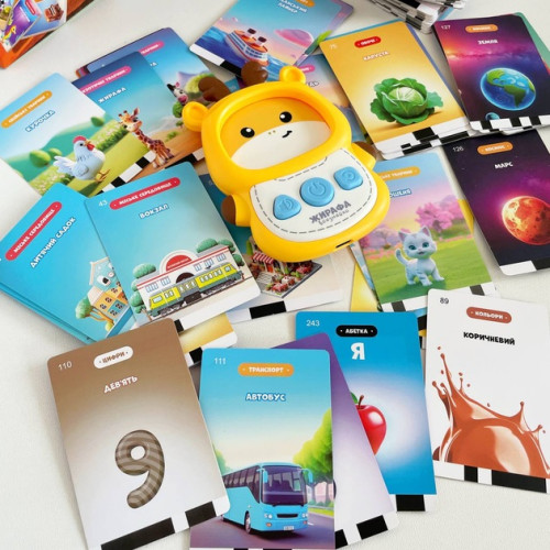 Обучающая игра Жирафа Всезнайка картридер WToys 122 карты, 18 тем, 244 изображения (30317) — 25412