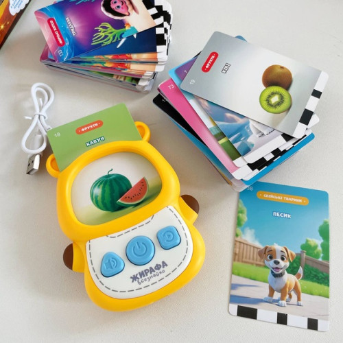 Обучающая игра Жирафа Всезнайка картридер WToys 122 карты, 18 тем, 244 изображения (30317) — 25412