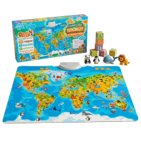 Интерактивный плакат Карта мира WToys регулировка громкости, песни, сказки (97899)