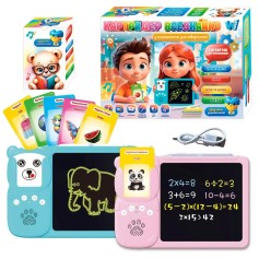 Навчальна гра Всезнайко картридер WToys з LCD дошкою, 122 карток, 18 тем, 2 кольори, 24-1,5-17 см (94930)