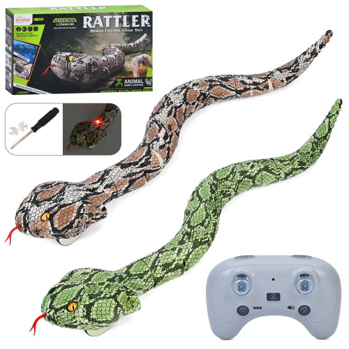 Інтерактивна змія на радіокеруванні, р/к 2,4G, звук, світло, їздить, плаває, 2 кольори, 63 см (SM30S)
