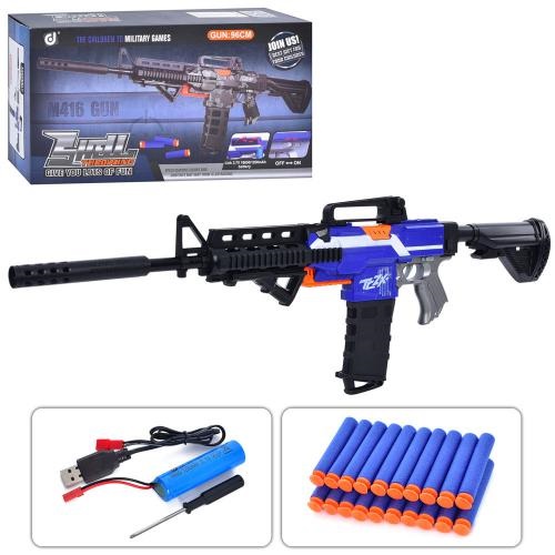 Автомат дитячий M416, акумулятор ,USB-зарядне, м'які кулі-присоски (333)