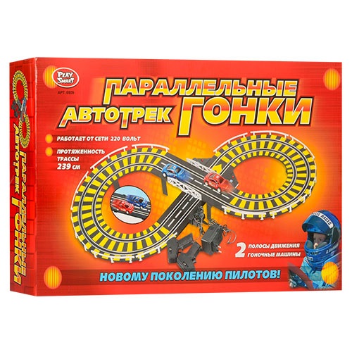 Ігровий трек, машинки 2 шт, пульт 2 шт, довжина траси 239 см (0809) Ігровий трек, машинки 2 шт, пульт 2 шт, довжина траси 239 см (0809)