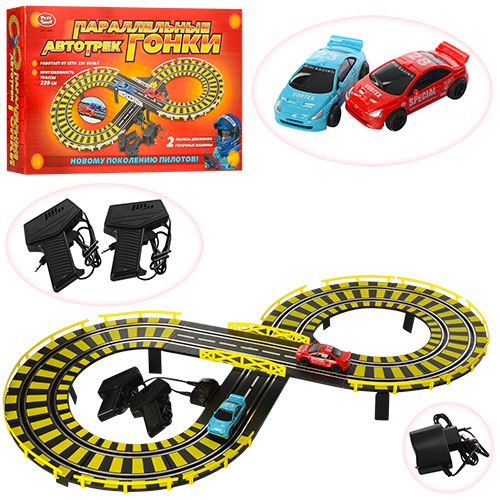 Ігровий трек, машинки 2 шт, пульт 2 шт, довжина траси 239 см (0809)