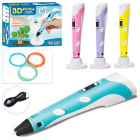 3D Ручка для дітей (4 кольори, USB зарядний) 