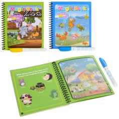 Розвиваюча книжка для малювання водою, маркер, 3 види (826P)