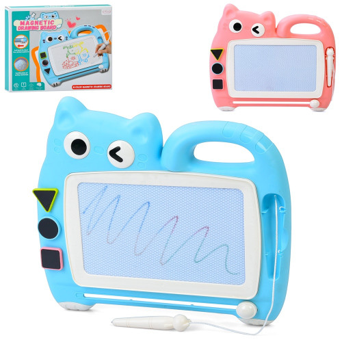 Дитяча дошка для малювання, кольорова, штампи 3 шт, 2 кольори, 30,5-26-3 см (WS-2005)