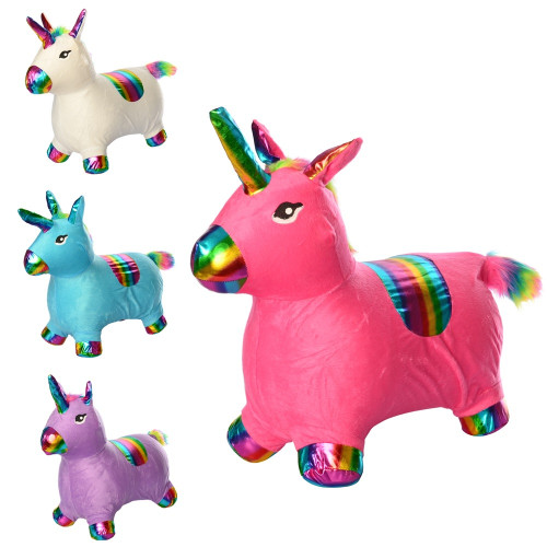 Дитячий гумовий стрибунець Єдиноріг, 4 кольори (MS 3223)