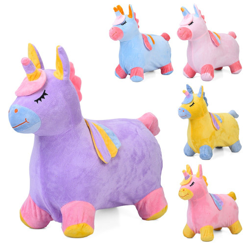 Дитячий плюшевий стрибунець Єдиноріг, 5 кольорів (MS 4487-1)