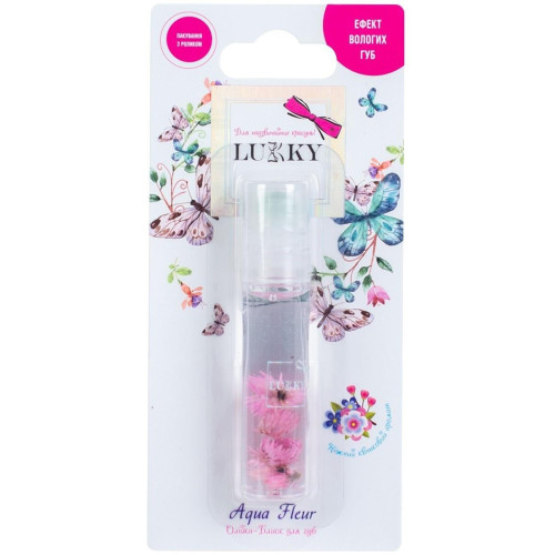 Олійка-блиск для губ в ролику Lukky Aqua Fleur з рожевими квітами (T22004) — 21553 Олійка-блиск для губ в ролику Lukky Aqua Fleur з рожевими квітами (T22004) — 21553
