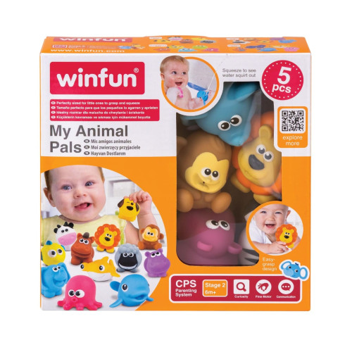 Іграшки для купання WinFun Дикі тварини 5 шт (1303-NI) — 19845
