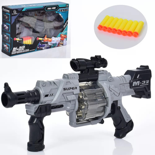 Іграшковий автомат, м’які кулі-присоски 8 шт, 2 кольори (904-3A-4A)