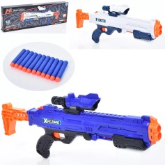 Игрушечное ружье с мягкими шарами 12 шт, 2 цвета (JLX7262)
