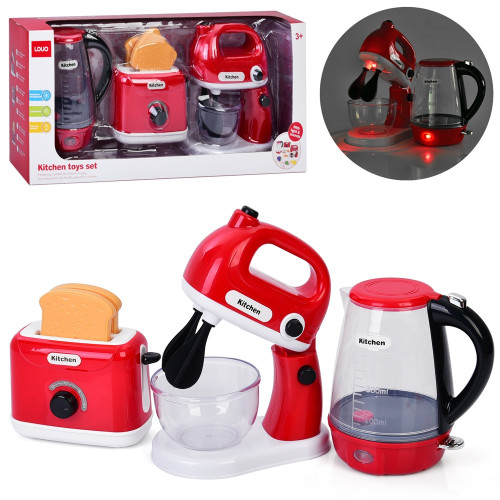 Ігровий набір побутової техніки, міксер, чайник, тостер (86027)