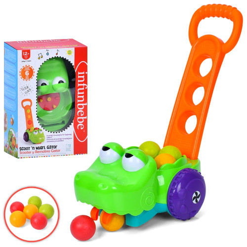 Іграшка-каталка Пилосос крокодил із кульками 6 шт (LSB687)