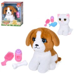Интерактивная мягкая игрушка Limo Toy Собачка или Кот, 7 функций, сенсорная, музыка, звук, 24 см (M 5953 I UA)