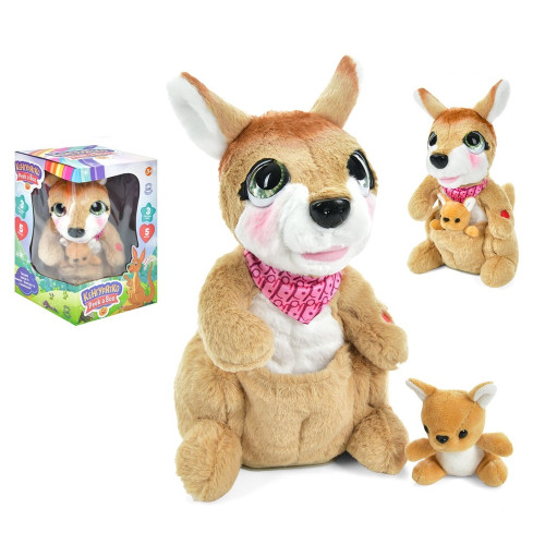 Інтерактивна м'яка іграшка Limo Toy Кенгуру з кенгурятком, 26 см (M 5720 I UA)