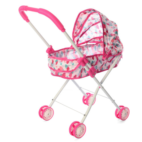 Коляска для ляльки прогулянкова, подвійні колеса, 3 кольори (M 0354 U/R) Коляска для ляльки прогулянкова, подвійні колеса, 3 кольори (M 0354 U/R)
