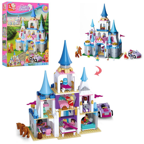 Дитячий конструктор Sluban "Замок принцеси" з фігурками, 815 деталей (M38-B0610)