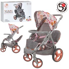 Коляска прогулянкова для ляльок-двійнят FiVEoNiNE Flora 40,5-73,5 см (T747038)