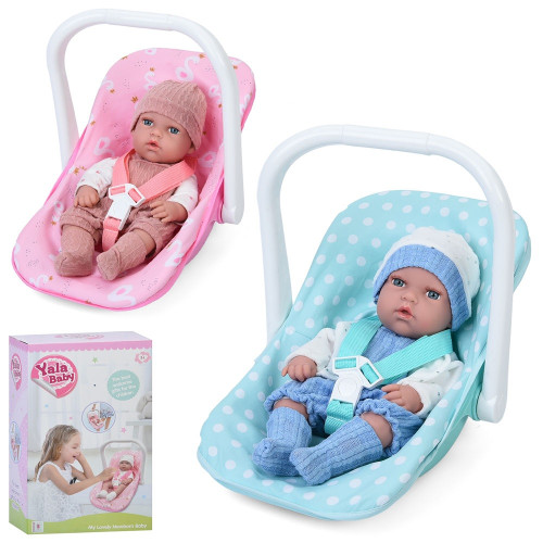 Лялька-пупс з люлькою-переноскою, 37-24-23 см, 2 кольори (YL2512C-E-F)