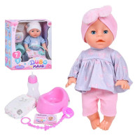Лялька-пупс Limo Toy з аксесуарами, п'є пісяє, музика, звук, 2 види, 33 см (YL2435A-E-H-I-DM-UA)