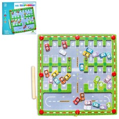 Деревянная развивающая игра Tree Toys игровое поле, стоянка, магнитная, 29,5-29,5 см (MD 0830)