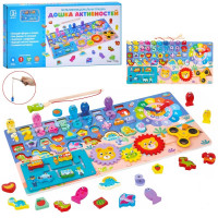 Дерев’яна розвиваюча багатофункціональна дошка Tree Toys навчальна, ігрове поле (MD 0877)