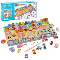 Дерев’яна розвиваюча дошка Tree Toys риболовля, англійська абетка, вкладки (MD 2903)