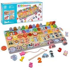 Деревянная развивающая доска Tree Toys рыбалка, английский алфавит, вкладки (MD 2903)