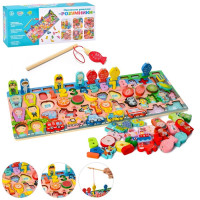 Деревянная развивающая доска Tree Toys рыбалка, слова укр/англ, рамка-вкладыш (MD 2901)