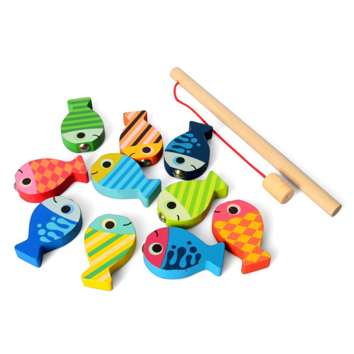 Дерев’яна розвиваюча дошка Tree Toys цифри, динозаври, рибки, кільця (MD 2758) — 21577