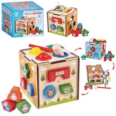 Дерев’яна розвиваюча іграшка Tree Toys куб, сортер, фігури, музика (MD 0840)