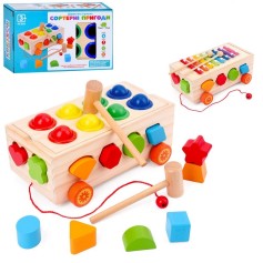 Деревянная развивающая игрушка Tree Toys сортер, ксилофон, стучалка (MD 0833)