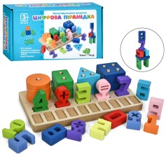 Деревянная развивающая игрушка Tree Toys — фигуры, цифры (MD 0370)