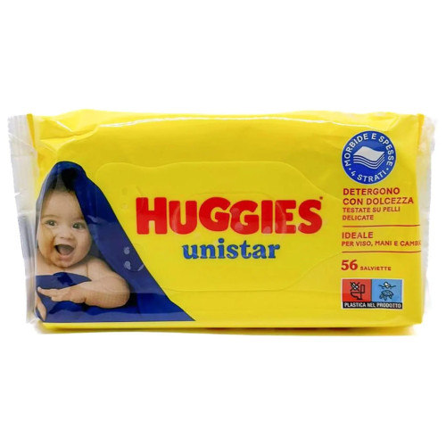 Детские влажные салфетки Huggies Unistar, 56 шт