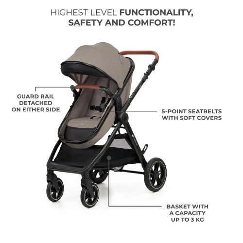 Універсальна коляска 3 в 1 Kinderkraft Esme Sand Beige (KSESME00BEG3000) — 16131