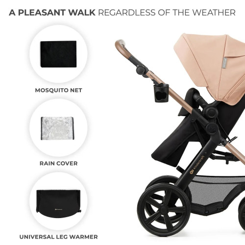 Универсальная коляска 3 в 1 Kinderkraft Moov 2 Sand Beige (KSMOOV02BEGEV00) — 16355 Универсальная коляска 3 в 1 Kinderkraft Moov 2 Sand Beige (KSMOOV02BEGEV00) — 16355