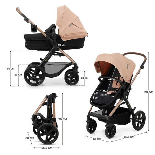 Универсальная коляска 3 в 1 Kinderkraft Moov 2 Sand Beige (KSMOOV02BEGEV00) — 16355 Универсальная коляска 3 в 1 Kinderkraft Moov 2 Sand Beige (KSMOOV02BEGEV00) — 16355