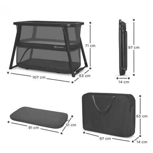 Ліжко-манеж 4 в 1 Kinderkraft Sofi Plus Grey (KLSOFIPLGRY0000) — 16320 Ліжко-манеж 4 в 1 Kinderkraft Sofi Plus Grey (KLSOFIPLGRY0000) — 16320