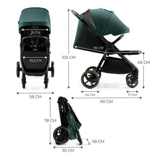 Прогулянкова коляска Kinderkraft Mitzy Jade Green (KSMITZ00GRE0000) — 16132 Прогулянкова коляска Kinderkraft Mitzy Jade Green (KSMITZ00GRE0000) — 16132
